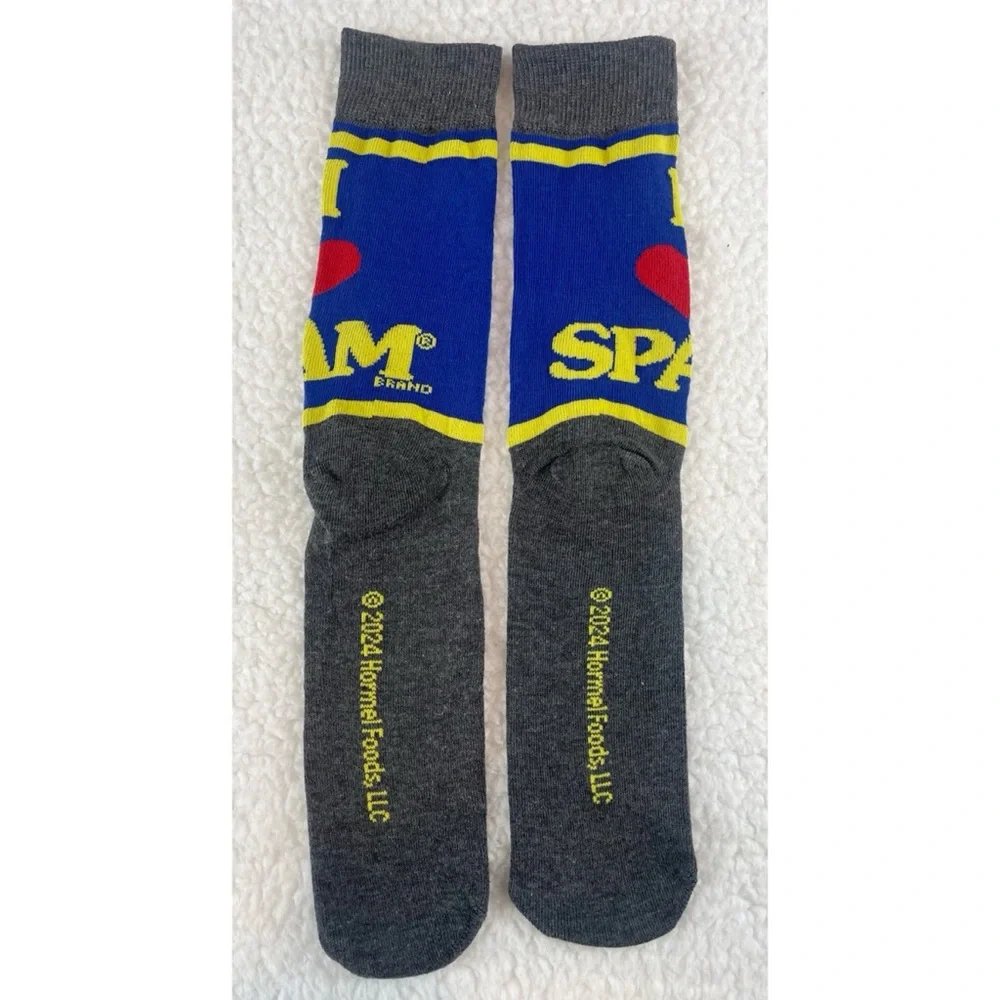 (NWOT) HORMEL FOODS • Grey/Multi “I ♥️ Spam” Novelty Tall Socks